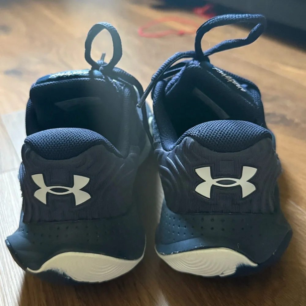 Under Armour Spawn 4 Anatomix Basketball Shoes Midnight Navy‎ Boys Size 4